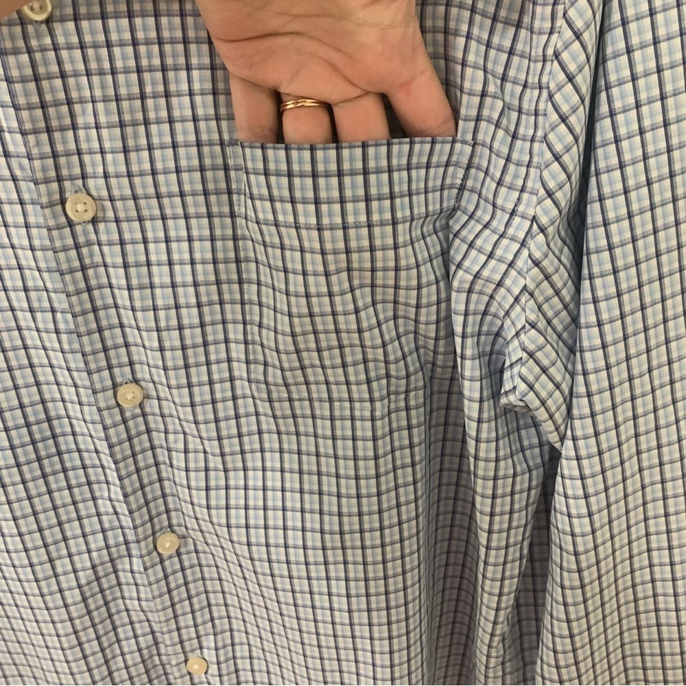 Peter Millar Mens Summer Comfort Plaid Checked Button Down Long Sleeve Shirt S - Picture 5 of 11